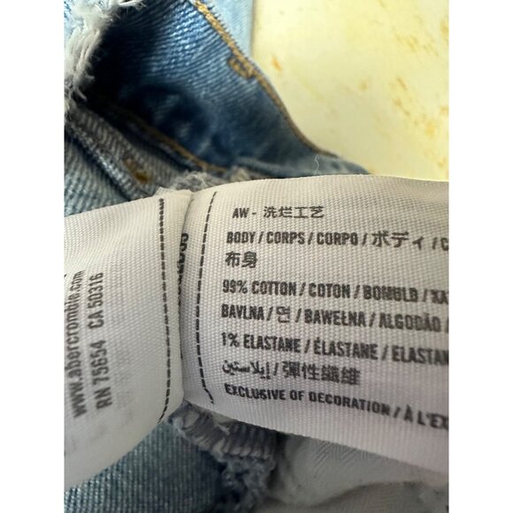 Abercrombie & Fitch The 90’s Straight Ultra High Rise Jean Size 28/6 Spilt Ankle - Picture 10 of 15